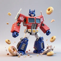 dissection of angry screaming miniature ceramic toy Figure mechabot transformer falling apart, c4d, 3d primitives, in a Studio hollow, surrounded by flying parts, explosion drawing, by pixar, beeple, by jeff koons, blender donut tutorial, by noah bradley, joints, bolts, buttons
