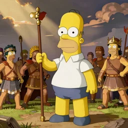 homer simpson at the siege of troy