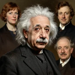 portrait of einstein by petros afshar, hyper real, laurie greasley, jc leyendecker and singer sargent