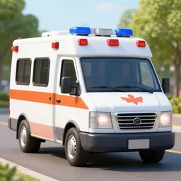 big chungus, anthropomorphic ambulance shaped like big chungus, high resolution photo