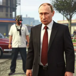 vladimir putin completing a gta 5 mission, unreal engine 5 detail, by gta 5