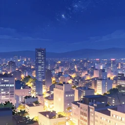 city of stars scenery anime style hd 8 k - w 1 0 8 0
