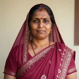 a realistic indian aunty