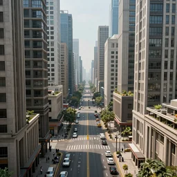 the streets of a megalopolis full of archologies detailed realistic High Resolution HD 8k