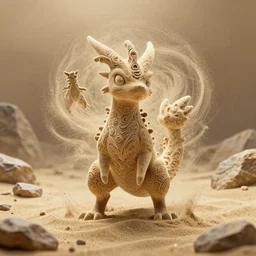 ( sand type pokemon ) creature creature in a rocky desert, backlit : by michal karcz, daniel merriam, victo ngai and guillermo del toro : ornate, dynamic, particulate, intricate, elegant, highly detailed, centered, artstation, smooth, sharp focus, octane render