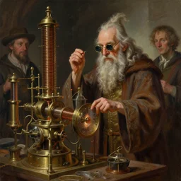 an old monocle - wearing wizard operating a random pointlessly elaborate intricate contraption pneumatic machine, dnd character art portrait, matte fantasy painting, deviantart artstation, by jason felix by steve argyle by tyler jacobson by peter mohrbacher, cinematic lighting