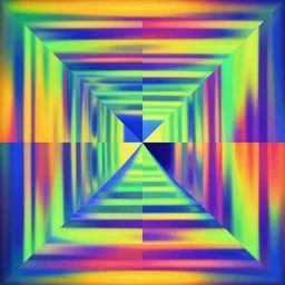 an autostereogram, colored