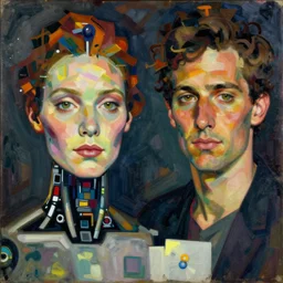 portrait of a robot by egon schiele and greg rutkowski