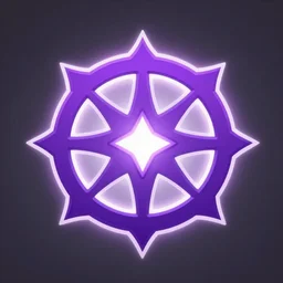 purple magic mana symbol, epic legends game icon stylized digital illustration radiating a glowing aura global illumination ray tracing hdr fanart arstation by ian pesty and katarzyna bek - chmiel