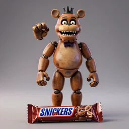 snickers candy bar with wrapper five nights at freddy's animatronic, full body shot