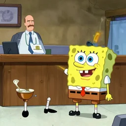 saul goodman defending spongebob in court