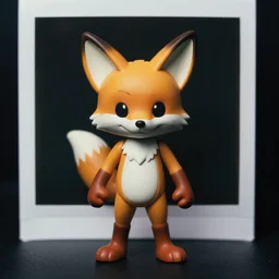 a 1 9 8 9 starfox fox mccloud figure. mint condition. studio lighting. 3 5 mm f / 2. 8 macro lens. creepy dark polaroid - h 6 4 0
