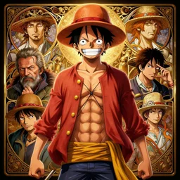 highly detailed vfx portrait of monkey d. luffy, stephen bliss, greg rutkowski, loish, rhads, beeple, makoto shinkai, tom bagshaw, alphonse mucha, global illumination, sharp focus, art by artgerm and greg rutkowski, stanley kubrick, best of behance, cinematic lighting, intricate complexity,