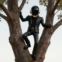 daft punk climbing a tree