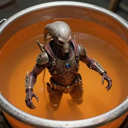 movie still frame, guild navigator mutant floating in a vat full of orange liquid, intricate details, beautiful composition, 8 k, cgi, by ridley scott, james cameron, zack snyder and michael bay