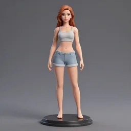 christina hendrix character model, default standing pose, 1 of 1 6, orthographic front view, single figure, 4 k photograph, clear details