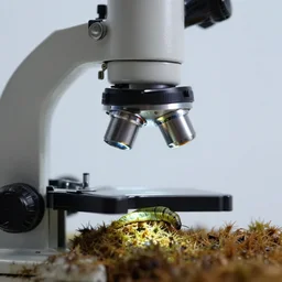 a worm, under a microscope
