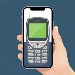 9 0 s mobile phone artistic, illustrator, digital art