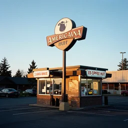 espresso coffee hut in a parking lot : : 2 in washington state : : 2 drive thru, americana roadside signage, dawn light, hypereal, photograph - leica camera ag m monochrom + leica summicron - m 3 5 mm
