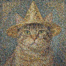 A cat wearing golden hat, fantasy, painting by greg rutkowski and alphonse mucha