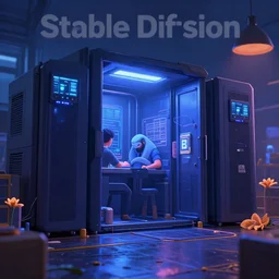 stable diffusion servers getting raided by the fbi, dramatic lighting, rendered in unreal engine 5, pixar and disney animation, sharp, key art by greg rutkowski, bloom,