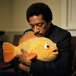 john coltrane snuggling an ugly blobfish