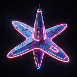 cgi neon spaceship strange attractor
