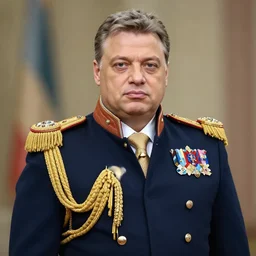 id photo of a viktor orban in emperor outfit, art by pater sato