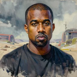 ( ( ( ( ( beautiful painting of [ kanye west ], [ kanye west ] concept art, sci - fi illustration, airbrush watercolor painting [ cyberpunk ] ) ) ) ) ) by kehinde wiley and archan nair [ hyperrealism ]!!!!!!!