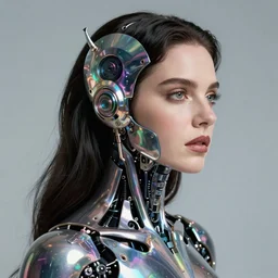 portrait of lana del rey as a cyborg. abstract. intricate, elegant, cyberpunk, art by tooth wu, wlop, beeple, dan mumford. octane render, trending on artstation, greg rutkowski ruan jia, cinematic, hyper realism, unreal 4, high detail, octane render, 8 k, key art, iridescent accents
