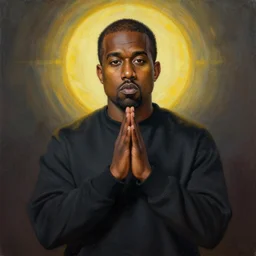 kanye west at the gates of heaven, beautiful painting, smooth, holy lighting