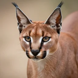 high quality closeup shot of a caracal