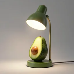 avocado desk lamp, product design, artstation, realistic,