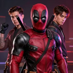 deadpool, epic lighting, vibrant colors and hard shadows and strong rim light, very coherent, digital art, trending on artstation, finely detailed features, ross tran, sam yang