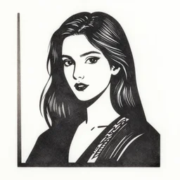 jasmin, linocut