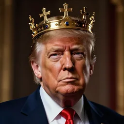donald trump wearing a crown, dramatic lighting, cinematic, establishing shot, extremly high detail, photorealistic, cinematic lighting, artstation, style by James Gurney