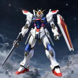 hades in mobile suite gundam, mecha design, rising from space, realistic lighting, by andreas rocha and greg rutkowski