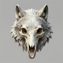 A totem with a skull and an wolf, coherent, symmetrical, intricate, high detail, digital painting, hyper realism, octane render, 4k, trending on artstation