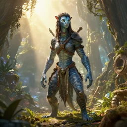 highly detailed creature from pandora, avatar,, global illumination, radiant light, detailed and intricate environment