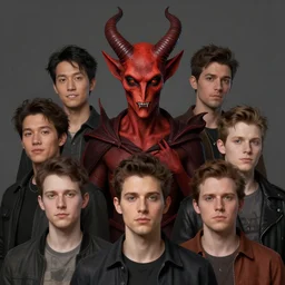portrait of satan by artgerm, tooth wu, dan mumford, beeple, wlop, rossdraws, james jean, marc simonetti, artstation giuseppe dangelico pino and michael garmash and rob rey and greg manchess and huang guangjian and makoto shinkai