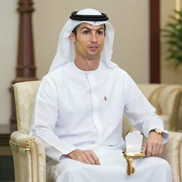 Ronaldo wearing omani dishdasha