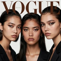 3 d, frown fashion models look into the frame, moon ryas, vogue cover style, poster art, hyper detail, intricate oil painting, multiple exposure, 3 d, stanley kubrick mood, by tooth wu and wlop and beeple and greg rutkowski