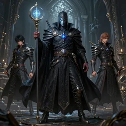 complex 3 d render hyper realistic full length illustration of a powerful necromancer, d & d, medieval fantasy, epic scene, art by takeshi obata + billelis + hirohiko araki