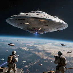 hyperdetailed image of a ufo space battle on a distant unknown planet 8 k extremely detailed hd hyperrealism mysterious movie studio fx