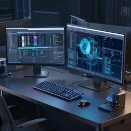 automation systems for the ci cd, digital art, artstation, octane render high detailed hd global illumination.