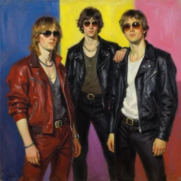 synthwave, painting by gaston bussiere, craig mullins, j. c. leyendecker, tom of finland