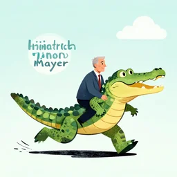 heinrich kley illustration of a crocodile running for mayor