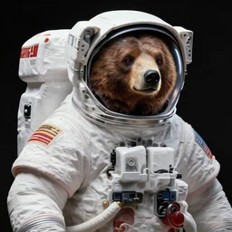 bear in a astronaut suit, intricate, highly detailed, digital painting, artstation, concept art, smooth, sharp focus, illustration, Unreal Engine 5, 8K, art by artgerm and greg rutkowski and alphonse mucha