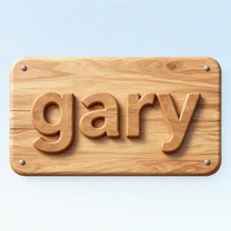 wooden sign with the word gary