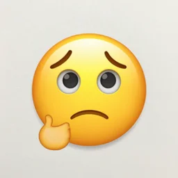 Badly drawn 🤔 emoji